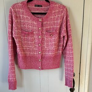 Pink cardigan